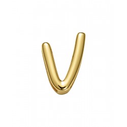 MOTIVO PULSERA VICEROY CHIC LETRA V DE ACERO IP DORADO ACABADO BRILLO 13 MILÍMETROS