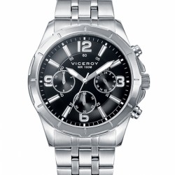 RELOJ VICEROY BEAT MULTIFUNCIÓN HOMBRE CADENA ACERO CAJA ACERO  DIÁMETRO 42.5 MM ESFERA NEGRA