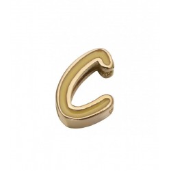 MOTIVO PULSERA VICEROY SWEET NIÑA LETRA C DE ACERO IP DORADO ESMALTE AMARILLO 10 MILÍMETROS