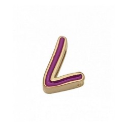 MOTIVO PULSERA VICEROY SWEET NIÑA LETRA L DE ACERO IP DORADO ESMALTE ROSA 10 MILÍMETROS