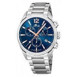 RELOJ CABALLERO CRONOGRAFO ACERO ESFERA AZUL