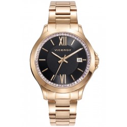 RELOJ VICEROY MUJER ANALÓGICO CAJA ACERO IP DORADO 38 MILÍMETROS ESFERA NEGRA CON CIRCONITAS BLANCAS CADENA ARMIS ACERO IP DORAD