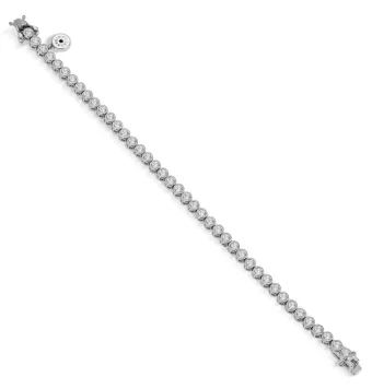 PULSERA LINEARGENT MUJER PLATA DE LEY 925 BAÑO DE RODIO CON CIRCONITAS 18 CENTÍMETROS DE LARGO 3 CENTÍMETROS DE GROSOR CIERRE PR