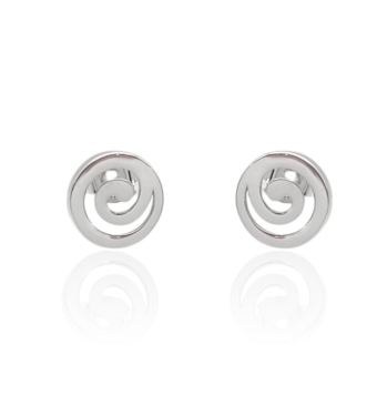 PENDIENTES PLACARI PLATA DE LEY 925 REDONDOS ESPIRAL 10 MILÍMETROS CIERRE PRESIÓN