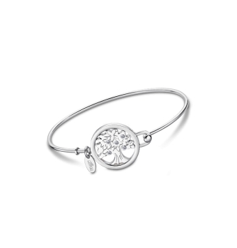 PULSERA LOTUS STYLE SEÑORA LS2014-2/3 ACERO RIGIDA ÁRBOL DE LA VIDA ACERO CIRCONITAS DIÁMETRO 65 MM