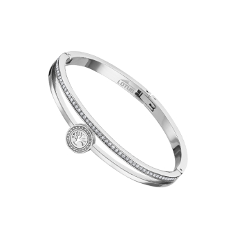 PULSERA LOTUS STYLE SEÑORA LS2088-2/1 RIGIDA ACERO ÁRBOL DE LA VIDA CIRCONITAS DIÁMETRO 65 MM