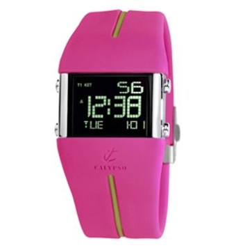 Reloj Digital Calypso Mujer correa fucsia