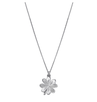 GARGANTILLA LOTUS SILVER MUJER COLGANTE TREBOL CIRCONITA PLATA
