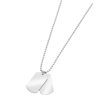 CADENA MAREA HOMBRE CON DOBLE PLACA ESTILO MILITAR C00107/11