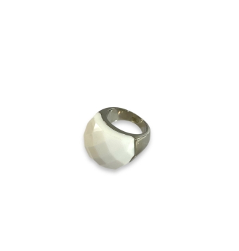 ANILLO ACERO CON PIEDRA BLANCA 5 MILÍMETROS DE ANCHO (2)