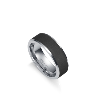 ANILLO VICEROY MAGNUM HOMBRE ACERO Y EN LA PARTE CENTRAL TEXTURA IP GUN NEGRO (1)