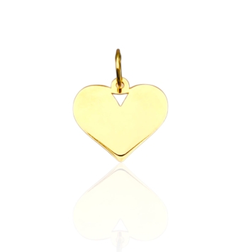 COLGANTE ORO AMARILLO 18 KILATES CHAPA CORAZÓN 10X10 MILÍMETROS