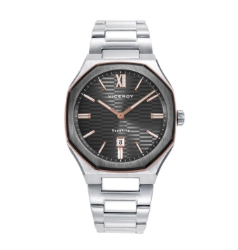 RELOJ VICEROY ANALOGICO HOMBRE CAJA ACERO 44 MILÍMETROS CON DOBLE BISEL IP MARRÓN Y BRONCEADO ESFERA MARRÓN CRISTAL ZAFIRO CADEN
