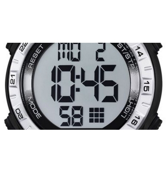 RELOJ CALYPSO DIGITAL HOMBRE CAJA NEGRA CORREA CAUCHO NEGRO BISEL PLATEADO