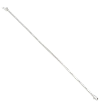 PULSERA LINEARGENT MUJER PLATA DE LEY 925 BAÑO DE RODIO DISEÑO RIVIERE CON CIRCONITAS 18 CENTÍMETROS 2 MILÍMETROS DE GROSOR (1)