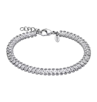 PULSERA LOTUS STYLE URBAN WOMAN LS2340-2/1 ACERO CIRCONITAS RECTANGULARES BLANCAS ANCHO 5.6 MILÍMETROS LARGO 20 CENTÍMETROS