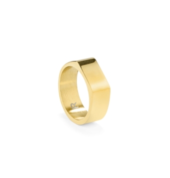 ANILLO RADIANT HOMBRE SELLO ACERO IP DORADO 8 MILÍMETROS DE ANCHO