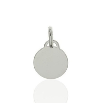 COLGANTE PLATA DE LEY 925 CHAPA REDONDA 15X15 MILÍMETROS