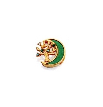 MOTIVO PULSERA VICEROY CHIC ACERO IP DORADO FORMA DE LUNA CON ARBOL DE LA VIDA CON DETALLES VERDES
