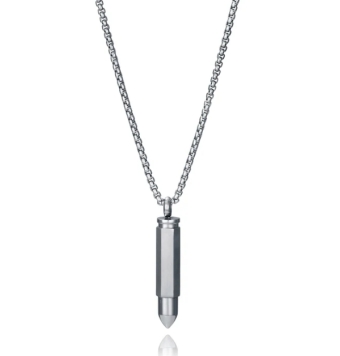 COLLAR VICEROY HOMBRE ACERO CON COLGANTE FORMA DE BALA LARGO AJUSTABLE 50-55 CENTÍMETROS