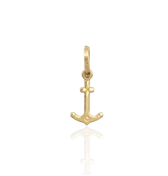 COLGANTE ANCLA ORO AMARILLO 18 KILATES 13X8 MILÍMETROS