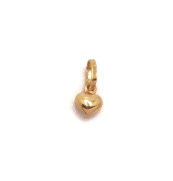 COLGANTE ORO CORAZÓN ORO AMARILLO 18 KILATES ABOMBADO 6X6 MILÍMETROS