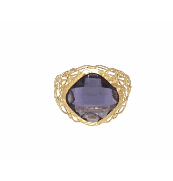 SORTIJA ORO AMARILLO PIEDRA AMATISTA FACETADA (2)
