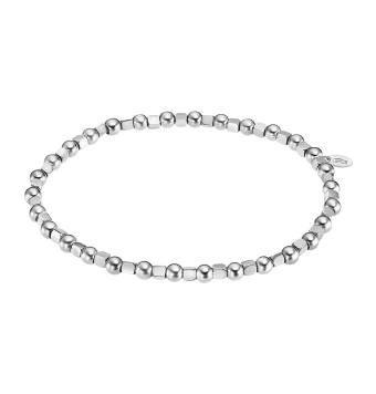 PULSERA LOTUS STYLE MUJER LS2287-2/1 CON BOLAS DE 5 MILÍMETROS Y DADOS DE 2.5 MILÍMETROS ALTERNOS. HILO ELÁSTICO