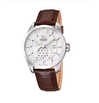 RELOJ JAGUAR ACAMAR ANALÓGICO HOMBRE CORREA PIEL CAJA ACERO 43 MILÍMETROS ESFERA BLANCA MAQUINARIA SUIZA CRISTAL DE ZAFIRO