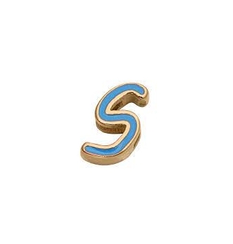 MOTIVO PULSERA VICEROY SWEET NIÑA LETRA S DE ACERO IP DORADO ESMALTE AZUL 10 MILÍMETROS