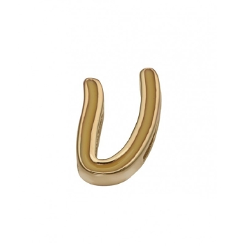 MOTIVO PULSERA VICEROY SWEET NIÑA LETRA U DE ACERO IP DORADO ESMALTE AMARILLO 10 MILÍMETROS