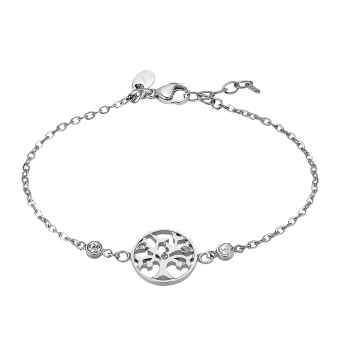 PULSERA ACERO LOTUS STYLE WOMAN LS2599-2/1 CON ARBOL DE LA VIDA CENTRAL DE 15 MILÍMETROS Y DOS CHATONES CON CIRCONITA BLANCA DE