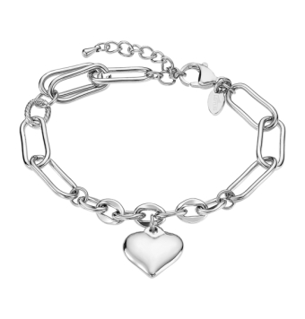 PULSERA CORAZÓN LOTUS STYLE WOMAN'S HEART MUJER LS2334-2/1 ACERO ESLABONES COMBINADOS CON COLGANTE CORAZÓN LISO 15 MILÍMETROS LA