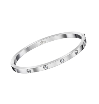 PULSERA LOTUS STYLE MUJER LS1846-2/1 ACERO ANCHO 3.5 MILÍMETROS CIRCONITAS BLANCAS DIÁMETRO 6.1 CENTÍMETROS