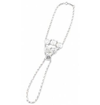 PULSERA DEDO MUJER PLATA DE LEY 925 6 MONEDAS  ANCHO 30 MILÍMETROS LARGO 18 CENTÍMETROS