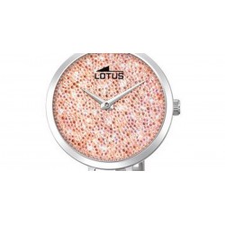 Reloj Lotus Mujer cadena de acero esfera rosa estrellada