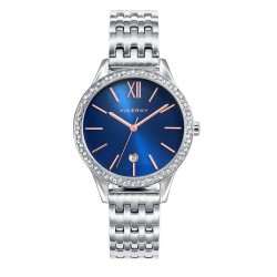 Reloj Viceroy Mujer cadena de acero esfera azul circonitas