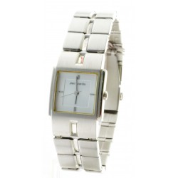 Reloj Pierre Cardín Mujer Cadena acero esfera blanca caja cuadrada
