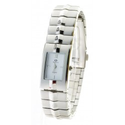 Reloj Marea Mujer Cadena acero esfera blanca caja cuadrada